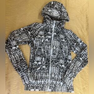 Lululemon Scuba Hoodie - Black & White Abstract Lace-Print